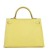 Hermes Kelly Sellier 35 Soufre Epsom Gold Hardware