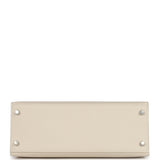 New Hermes Kelly Sellier 28 Craie Epsom Palladium Hardware