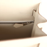 New Hermes Kelly Sellier 28 Craie Epsom Palladium Hardware
