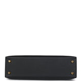 Hermes Kelly Sellier 20 Black Epsom Gold Hardware
