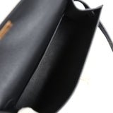 Hermes Kelly Sellier 20 Black Epsom Gold Hardware