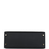 Hermes Kelly Sellier 28 Black Epsom Gold Hardware