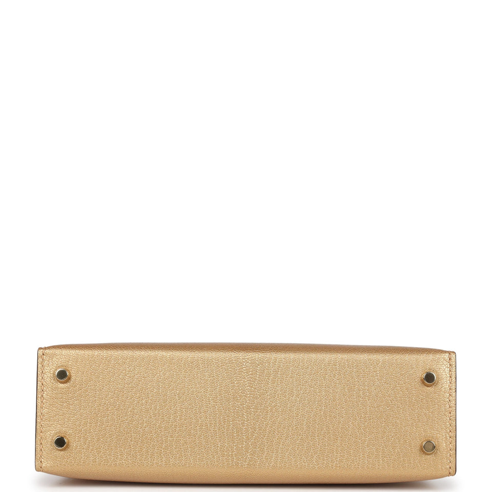 Hermes Kelly Sellier 20 Dore Chevre Chamkilight Permabrass Hardware