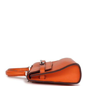 Hermes Micro Kelly 15 Orange Swift Palladium Hardware