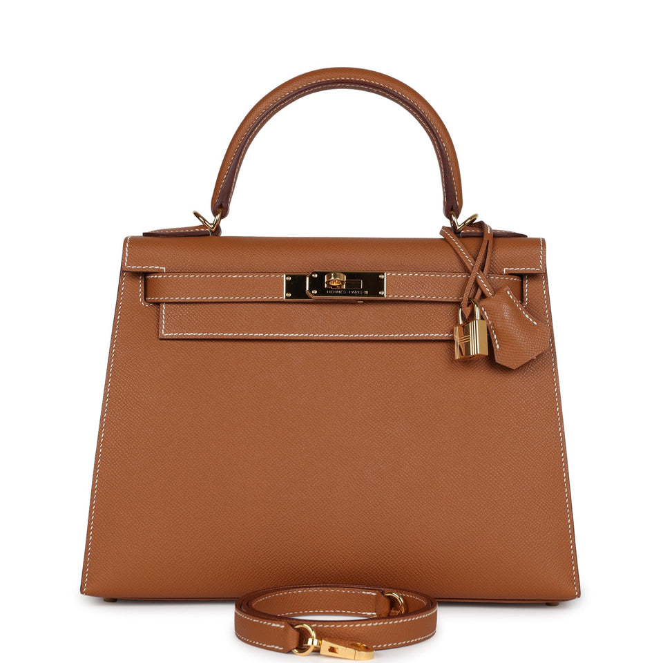 New Hermes Kelly Sellier 28 Gold Epsom Gold Hardware