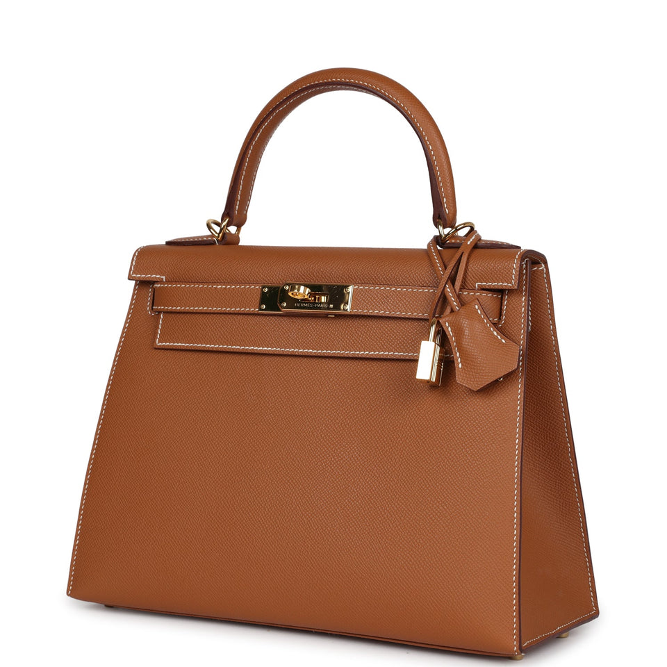 New Hermes Kelly Sellier 28 Gold Epsom Gold Hardware