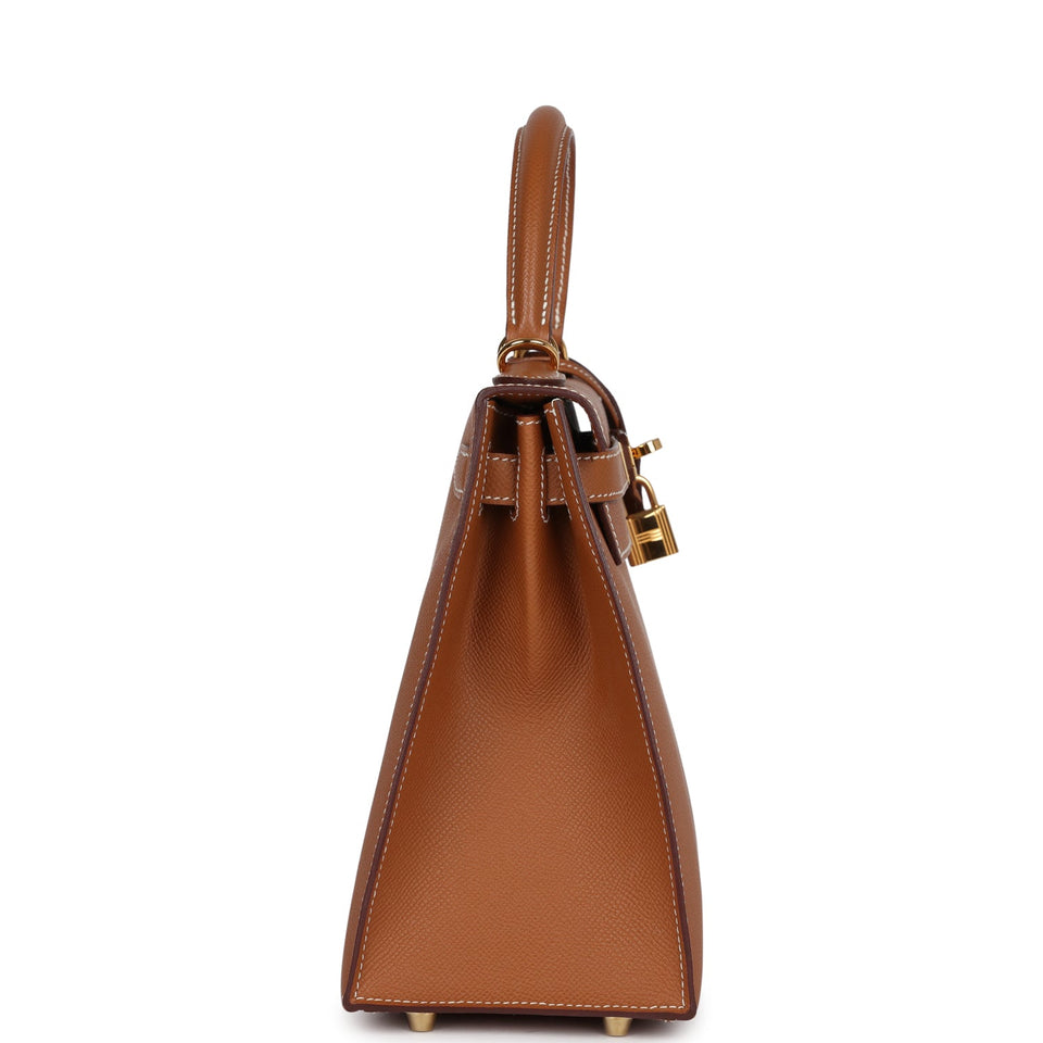 New Hermes Kelly Sellier 28 Gold Epsom Gold Hardware