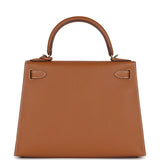 New Hermes Kelly Sellier 28 Gold Epsom Gold Hardware