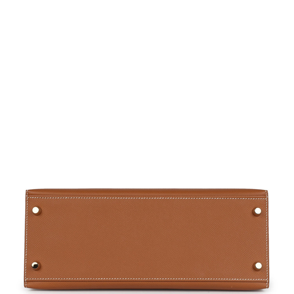 New Hermes Kelly Sellier 28 Gold Epsom Gold Hardware