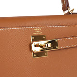 New Hermes Kelly Sellier 28 Gold Epsom Gold Hardware