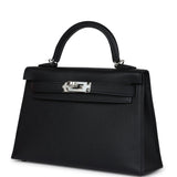 Hermes Kelly Sellier 20 Black Epsom Palladium Hardware