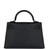 Hermes Kelly Sellier 20 Black Epsom Palladium Hardware