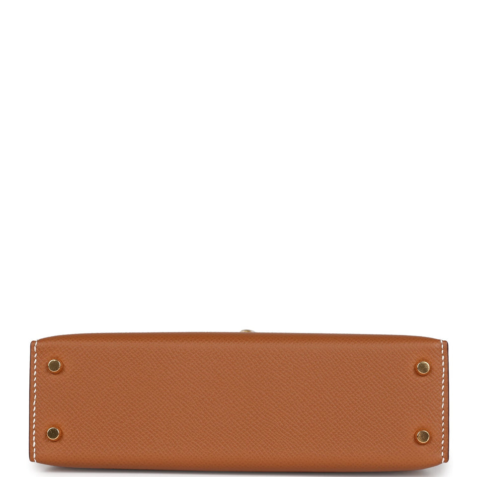 Hermes Kelly Sellier 20 Gold Epsom Gold Hardware
