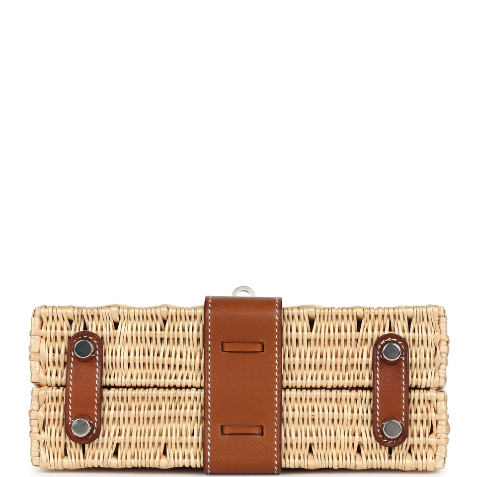 Hermes Mini Picnic Kelly 20 Fauve Barenia Palladium Hardware