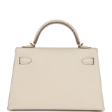 Hermes Kelly Sellier 20 Craie Epsom Permabrass Hardware