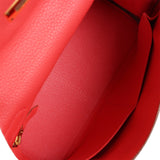 Hermes Kelly Retourne 28 Rose Jaipur Clemence Gold Hardware