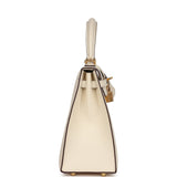 New Hermes Kelly Sellier 25 Nata Epsom Gold Hardware