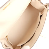 New Hermes Kelly Sellier 25 Nata Epsom Gold Hardware