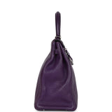 Hermes Kelly Retourne 35 Ultraviolet Clemence Palladium Hardware
