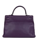 Hermes Kelly Retourne 35 Ultraviolet Clemence Palladium Hardware