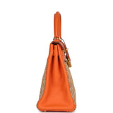 Hermes Kelly Retourne 28 Vibrato Orange Evercalf Gold Hardware