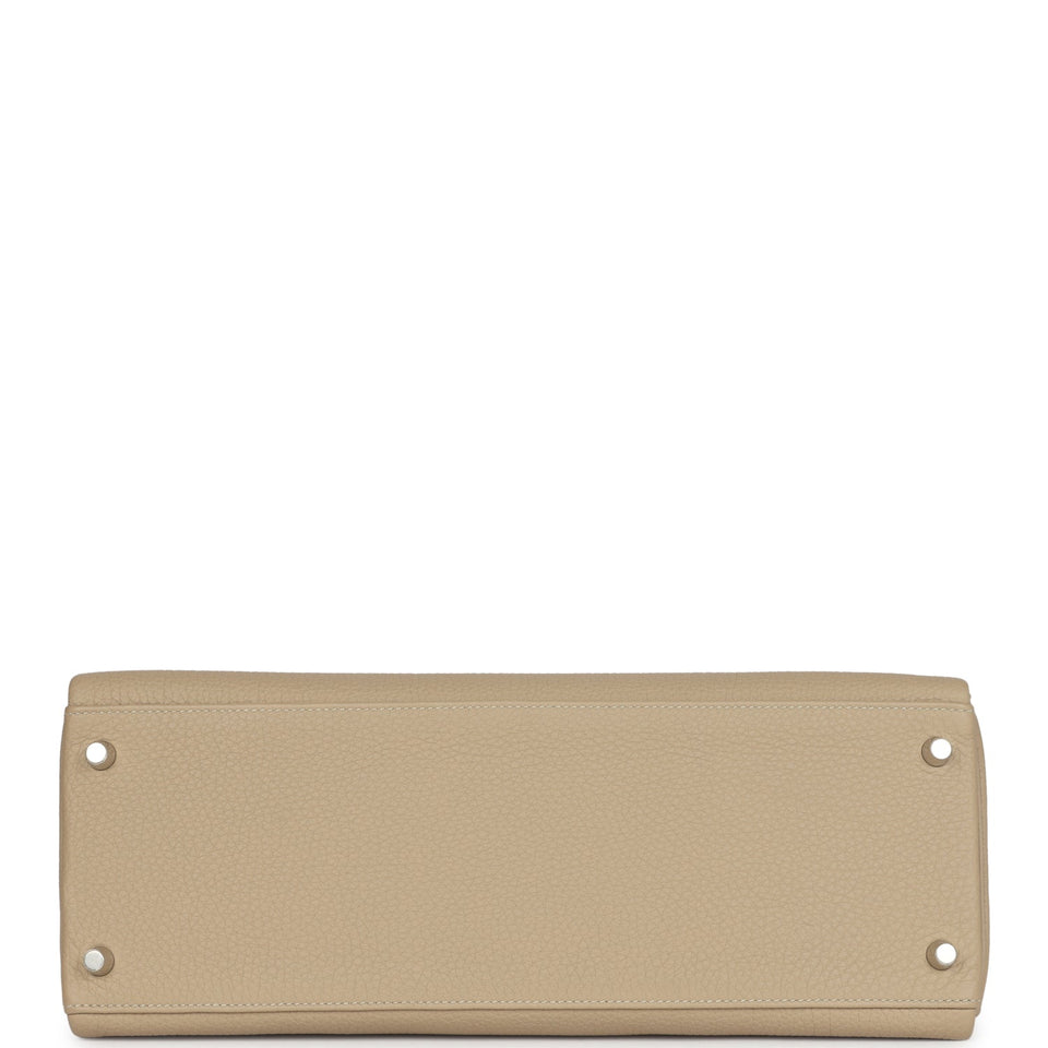 Hermes Kelly Retourne 35 Trench Togo Palladium Hardware