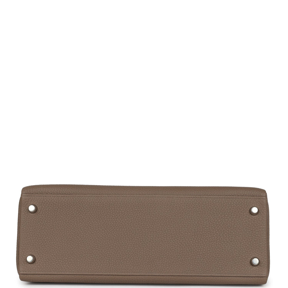 Hermes Special Order (HSS) Kelly Retourne 32 Etoupe Verso Togo Palladium Hardware