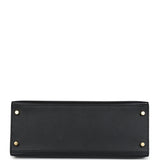 Hermes Kelly Sellier 28 Black Epsom Gold Hardware