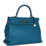 Hermes Kelly Retourne 35 Cobalt Clemence Gold Hardware