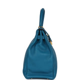Hermes Kelly Retourne 35 Cobalt Clemence Gold Hardware