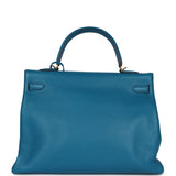 Hermes Kelly Retourne 35 Cobalt Clemence Gold Hardware