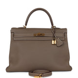Hermes Kelly Retourne 35 Etoupe Togo Gold Hardware