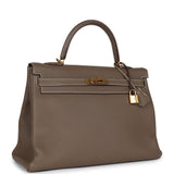 Hermes Kelly Retourne 35 Etoupe Togo Gold Hardware
