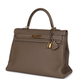 Hermes Kelly Retourne 35 Etoupe Togo Gold Hardware