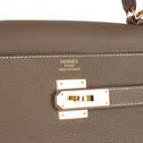 Hermes Kelly Retourne 35 Etoupe Togo Gold Hardware