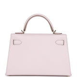 Hermes Special Order (HSS) Kelly Sellier 20 Mauve Pale Verso Chevre Mysore Permabrass Hardware