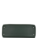 Hermes Ghillies Kelly 35 Retourne Vert Fonce Clemence and Vert Anglais Evercolor Palladium Hardware