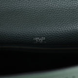 Hermes Ghillies Kelly 35 Retourne Vert Fonce Clemence and Vert Anglais Evercolor Palladium Hardware