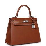 Hermes Kelly Sellier 25 Fauve Barenia Palladium Hardware