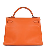Hermes Kelly Retourne 32 Orange Togo Palladium Hardware