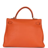 Hermes Kelly Retourne 35 Orange Togo Gold Hardware