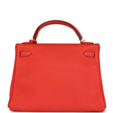 Hermes Kelly Retourne 32 Capucine Togo Gold Hardware