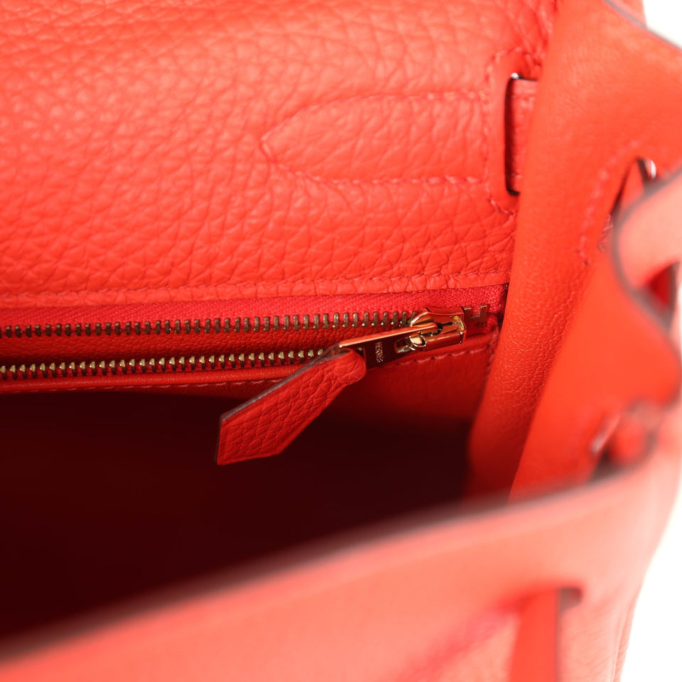 Hermes Kelly Retourne 32 Capucine Togo Gold Hardware