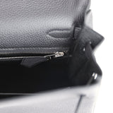 Hermes Kelly Retourne 25 Black Togo Palladium Hardware