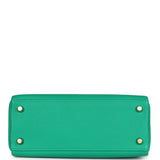 Hermes Kelly Retourne 25 Menthe Togo and Varanus Niloticus Lizard Touch Permabrass Hardware