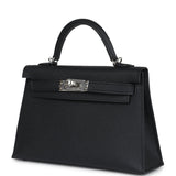 Hermes Kelly Sellier 20 Black Epsom Palladium Hardware
