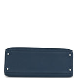 Hermes Kelly Retourne 35 Bleu De Prusse Togo Palladium Hardware