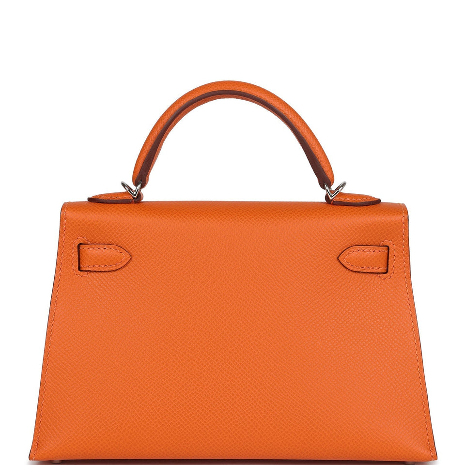 Hermes Kelly Sellier 20 Orange Epsom Electrum Hardware