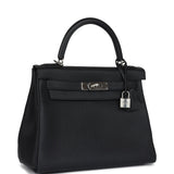 Hermes Kelly Retourne 28 Black Togo Palladium Hardware