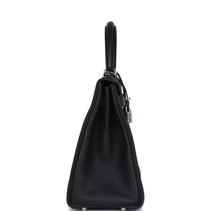 Hermes Kelly Retourne 28 Black Togo Palladium Hardware